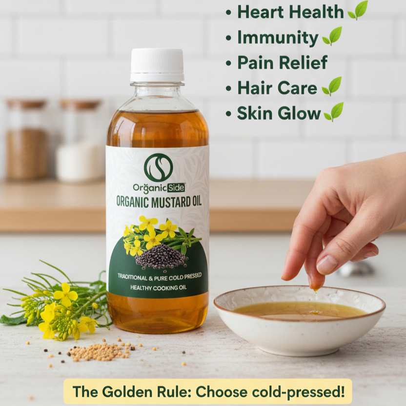 Mustard Oil Cold Pressed (100% Pure)