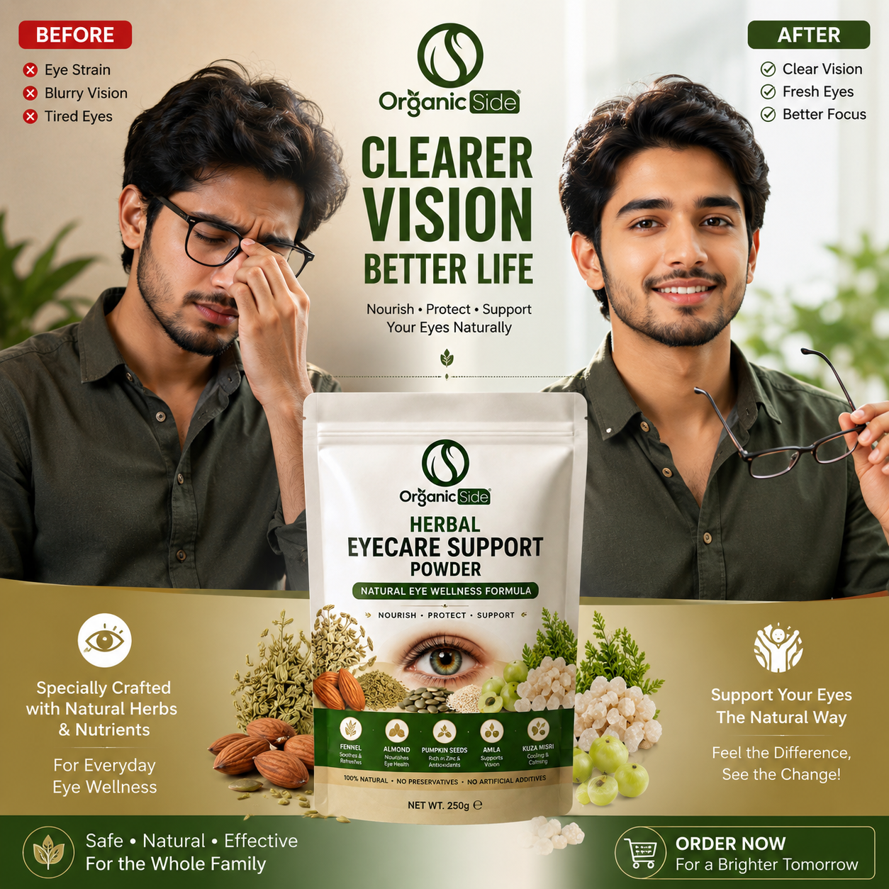Herbal EyeCare Support Powder - Natural Eye Wellness Formula